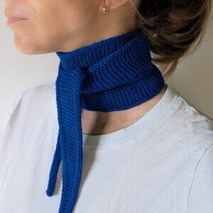 Trendy Sophie skinny Scarf Wrap Electric Blue color